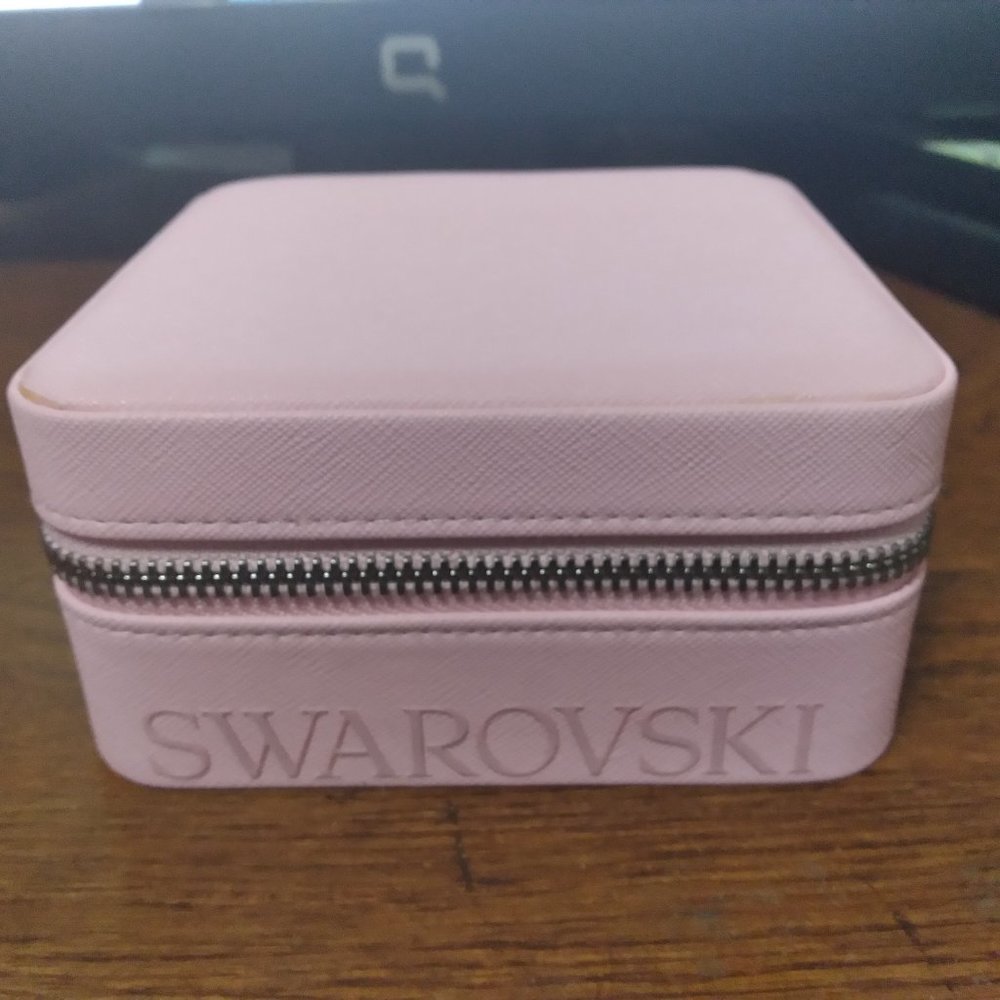 Pink Swarovski Zippered Jewelry Box